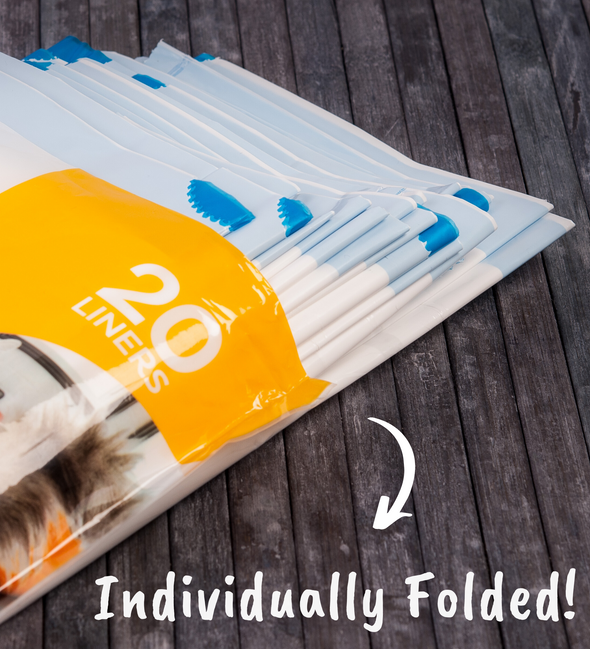 individually folded litter liners